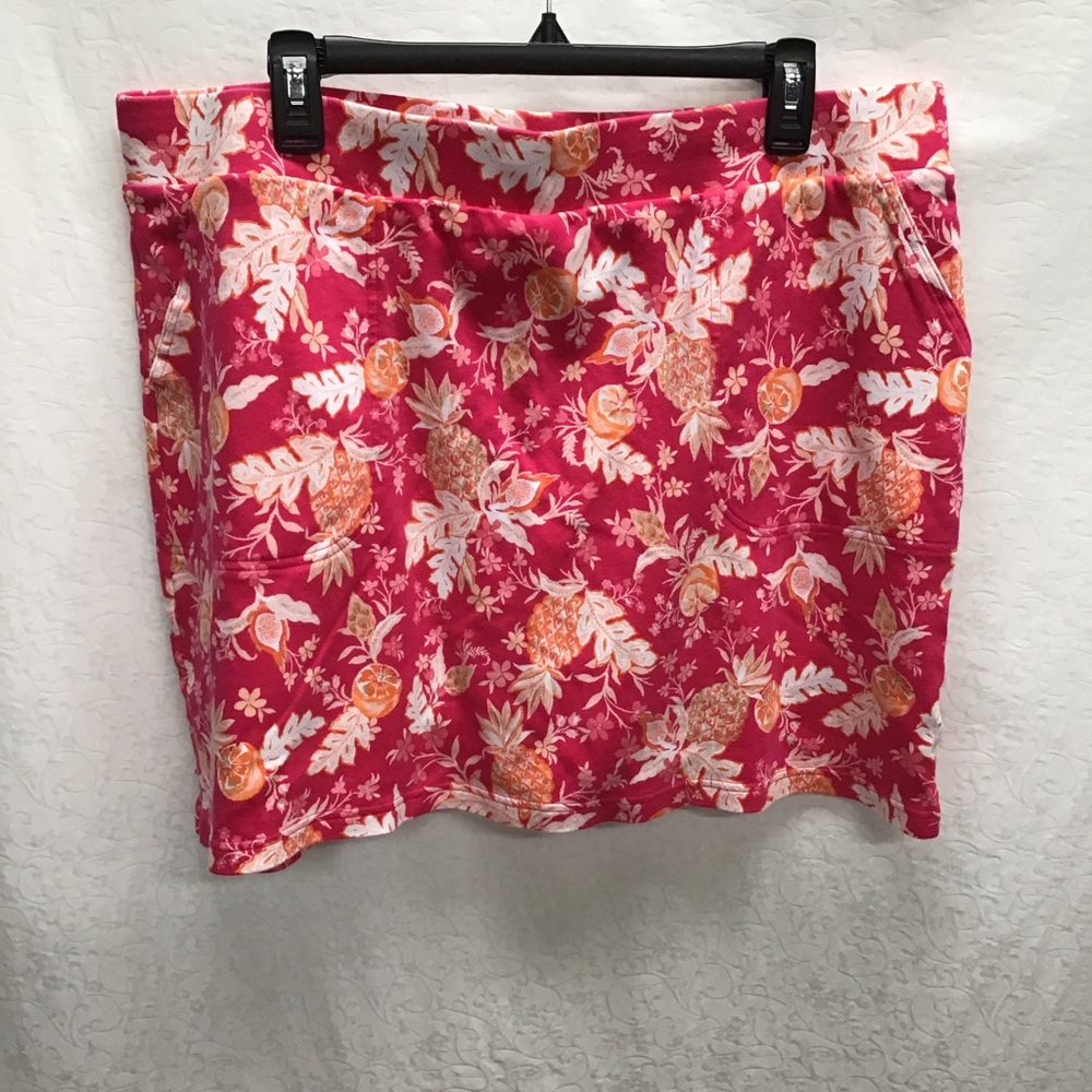 Croft & Barrow pink print skort in size XXL. EUC